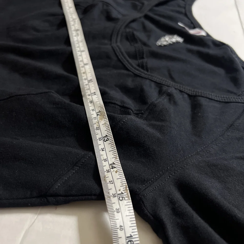 Free People FP Movement Make It Count Jumpsuit Black S Thumb Holes Fleece Bottom